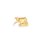 Pendientes 1ud Plata Amarillo Dorado Vaca
