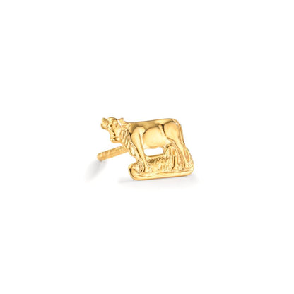 Pendientes 1ud Plata Amarillo Dorado Vaca