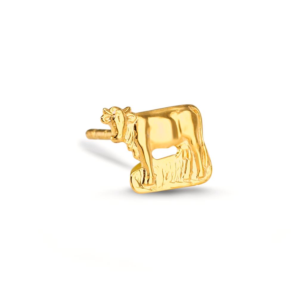 Pendientes 1ud 750/oro amarillo de 18 quilates Vaca