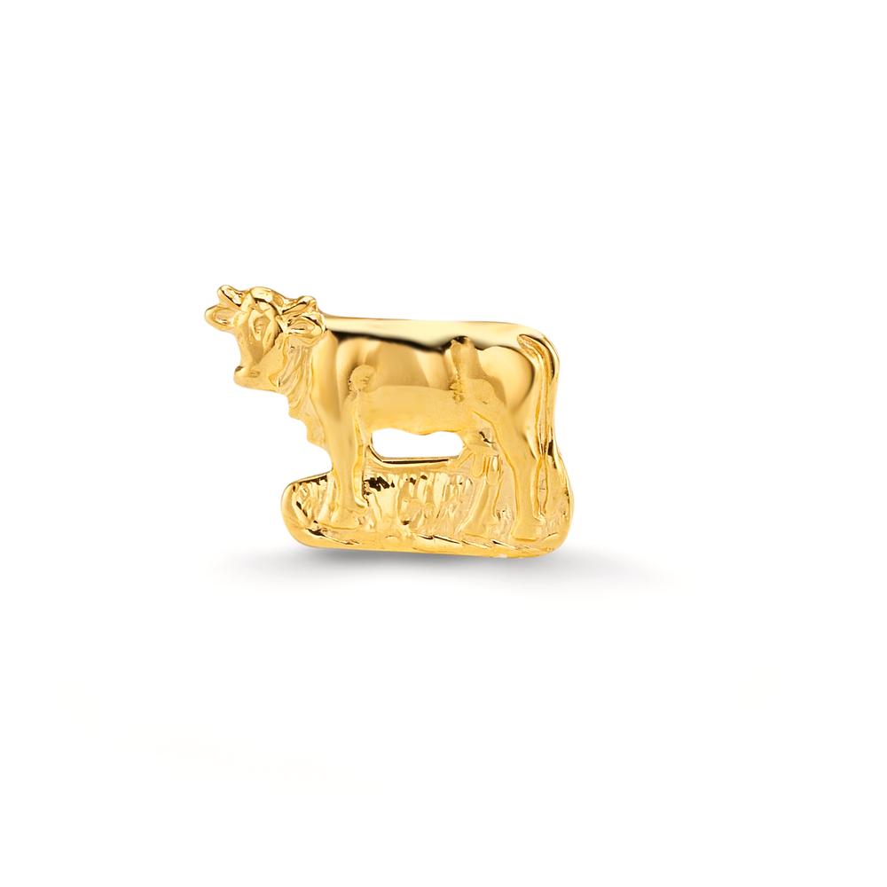 Pendientes 1ud 750/oro amarillo de 18 quilates Vaca