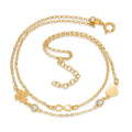 Tobilleras Plata Amarillo Dorado 23-26 cm