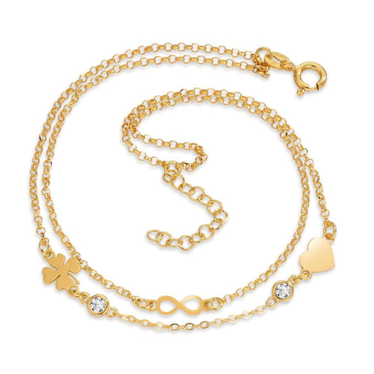 Tobilleras Plata Amarillo Dorado 23-26 cm