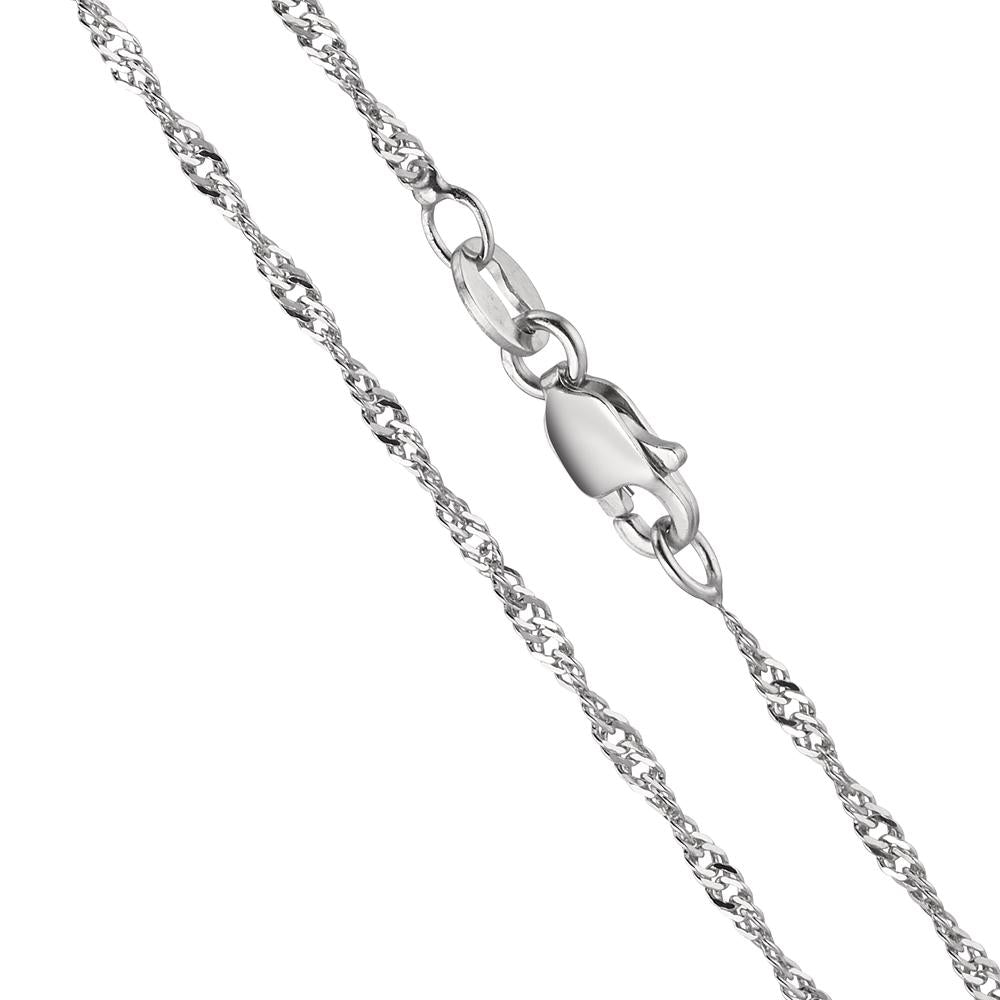 Collar Plata Rodio plateado 45 cm