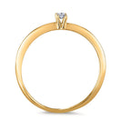 Anillo solitario 750/oro amarillo de 18 quilates Diamante 0.03 ct, w-si