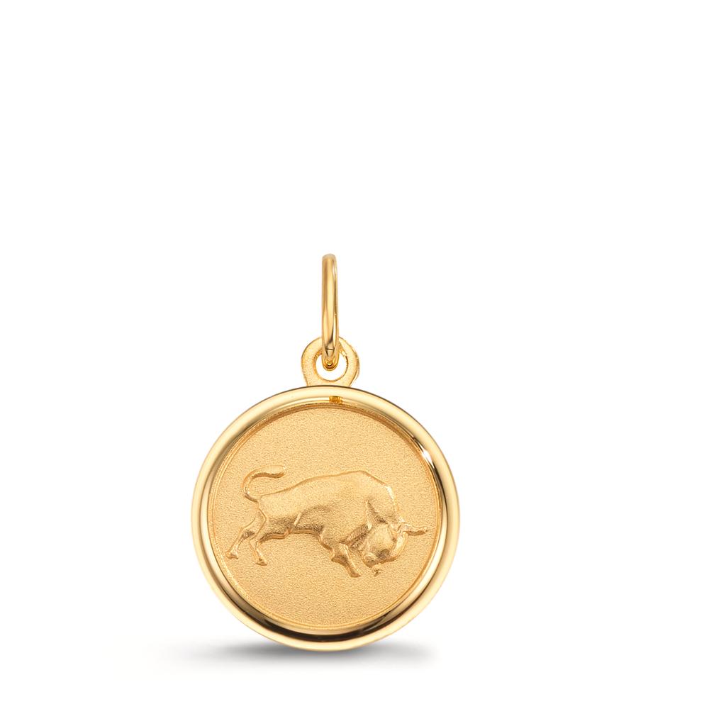 Colgante grabado Oro amarillo de 375/9K Signo tauro Ø12 mm