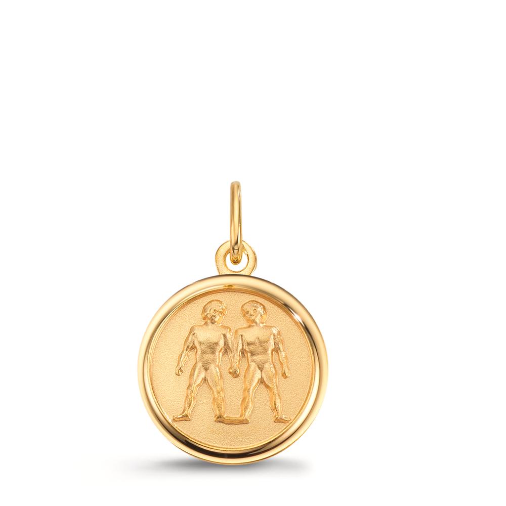 Colgante grabado Oro amarillo de 375/9K Signo Géminis Ø12 mm