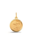 Colgante grabado Oro amarillo de 375/9K Signo Sagitario Ø12 mm