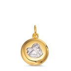 Colgante Oro amarillo de 375/9K Bicolor Ángel guardian Ø12 mm