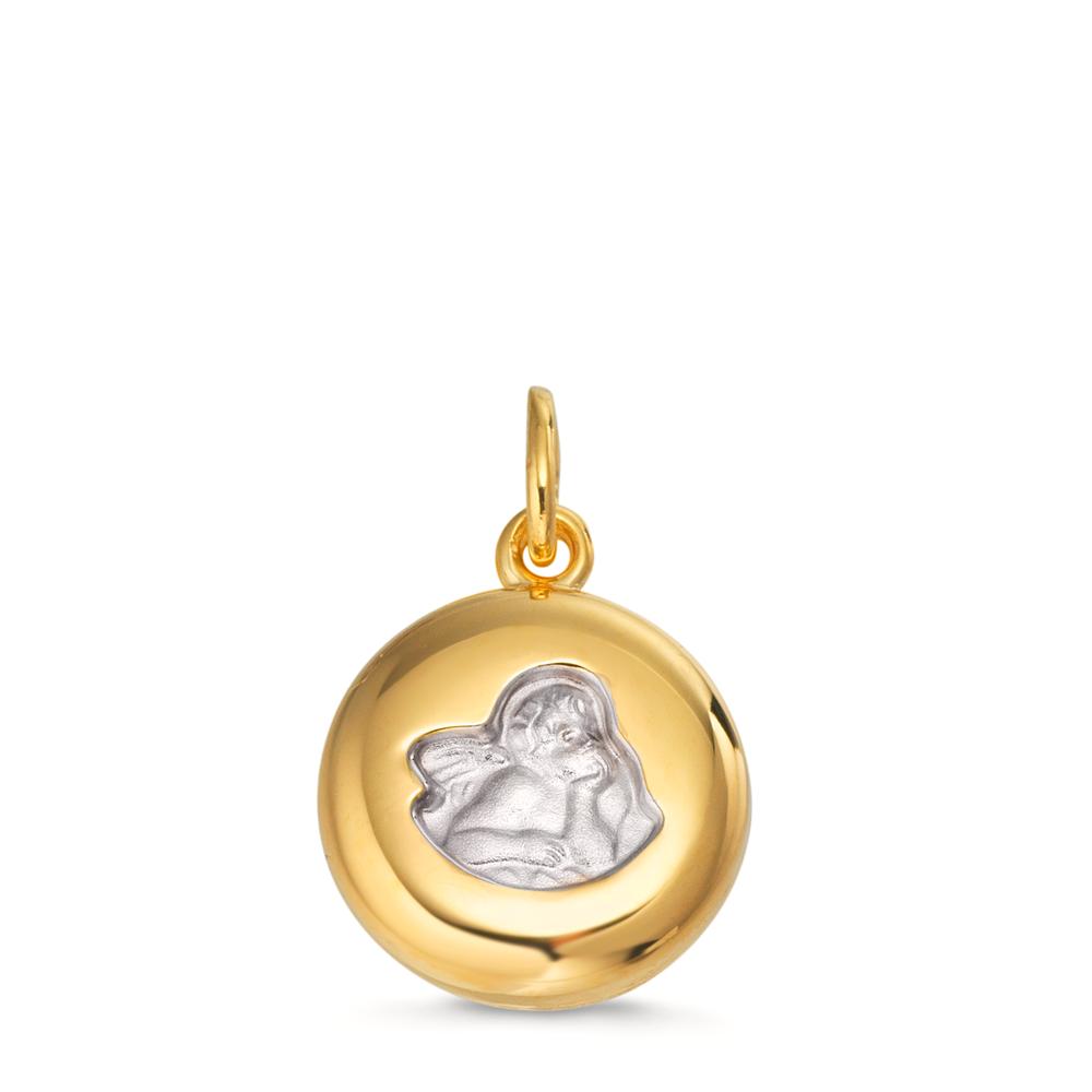 Colgante Oro amarillo de 375/9K Bicolor Ángel guardian Ø12 mm