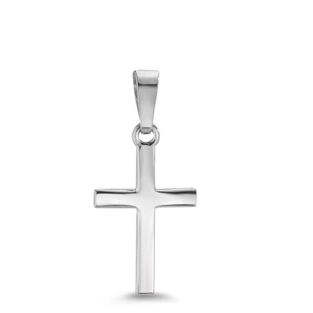 Colgante Oro blanco de 585/14 kt. Cruz