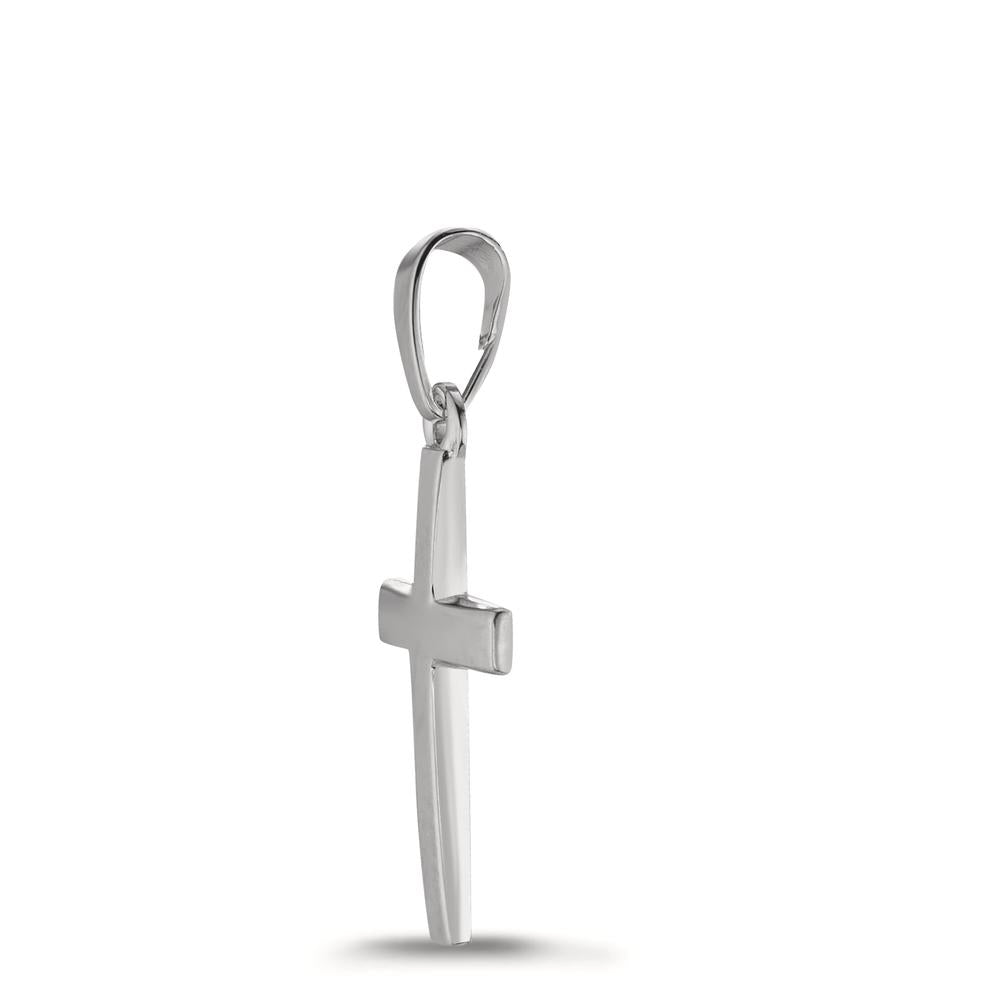 Colgante Oro blanco de 585/14 kt. Cruz