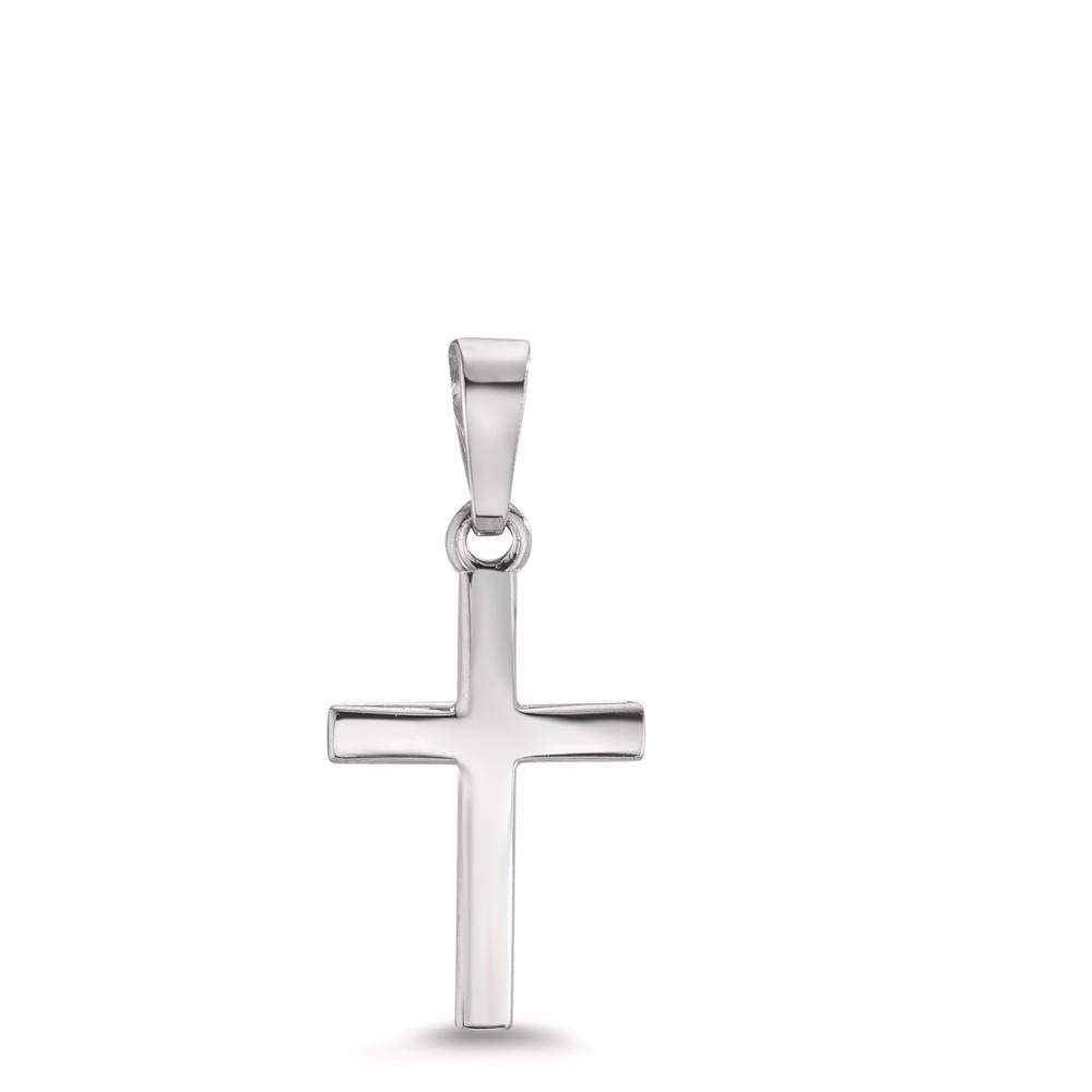 Colgante 750/oro blanco de 18 quilates Cruz