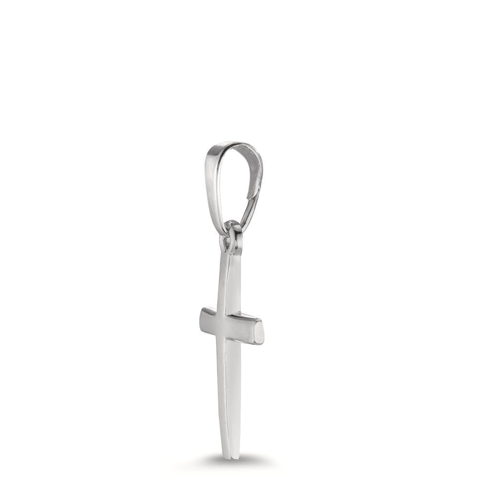 Colgante 750/oro blanco de 18 quilates Cruz