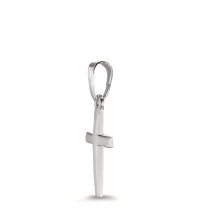 Colgante 750/oro blanco de 18 quilates Cruz