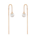 Aretes 750/oro rojo de 18 quilates Perlas akoya, 2 Perlas 6-6.5 mm