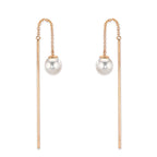 Aretes 750/oro rojo de 18 quilates Perlas akoya, 2 Perlas 6-6.5 mm