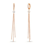 Aro con bisagra 750/oro rojo de 18 quilates Diamante 0.09 ct, 22 piedras, tw-si Perla cultivada de agua dulce, 2 Perlas