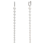 Aro con bisagra 750/oro blanco de 18 quilates Diamante 0.12 ct, 12 piedras, tw-si Perla cultivada de agua dulce, 28 Perlas