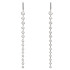 Aro con bisagra 750/oro blanco de 18 quilates Diamante 0.12 ct, 12 piedras, tw-si Perla cultivada de agua dulce, 28 Perlas