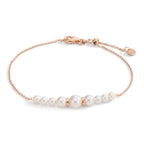 Pulsera 750/oro rojo de 18 quilates Perla cultivada de agua dulce, 9 Perlas 15-18 cm