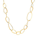 Collar Plata Amarillo Dorado 80 cm