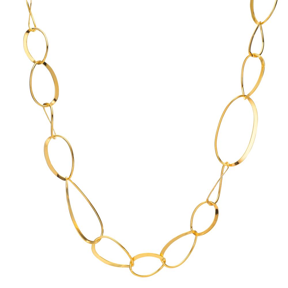 Collar Plata Amarillo Dorado 80 cm
