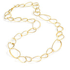 Collar Plata Amarillo Dorado 80 cm