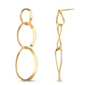 Pendientes Plata Amarillo Dorado