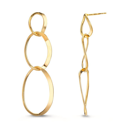 Pendientes Plata Amarillo Dorado