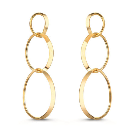 Pendientes Plata Amarillo Dorado
