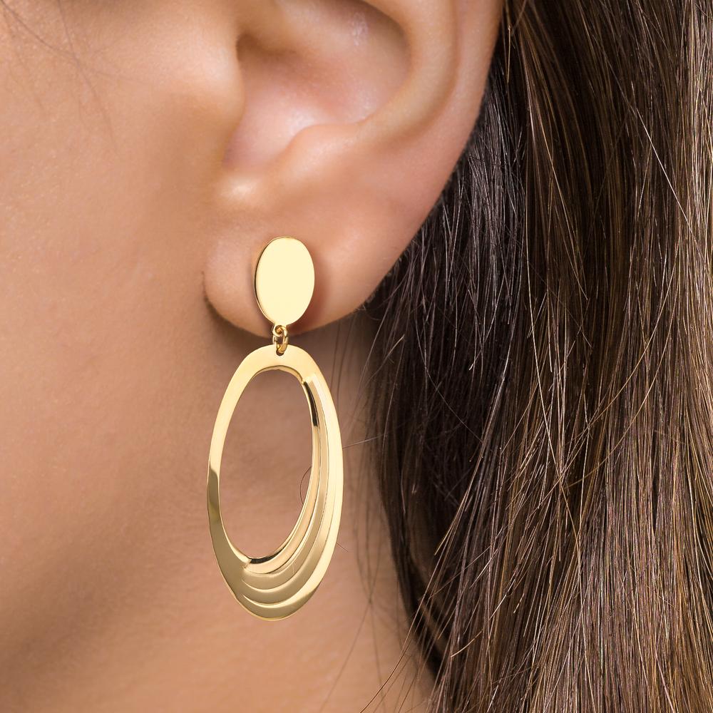 Pendientes Plata Amarillo Dorado