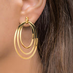 Pendientes Plata Amarillo Dorado
