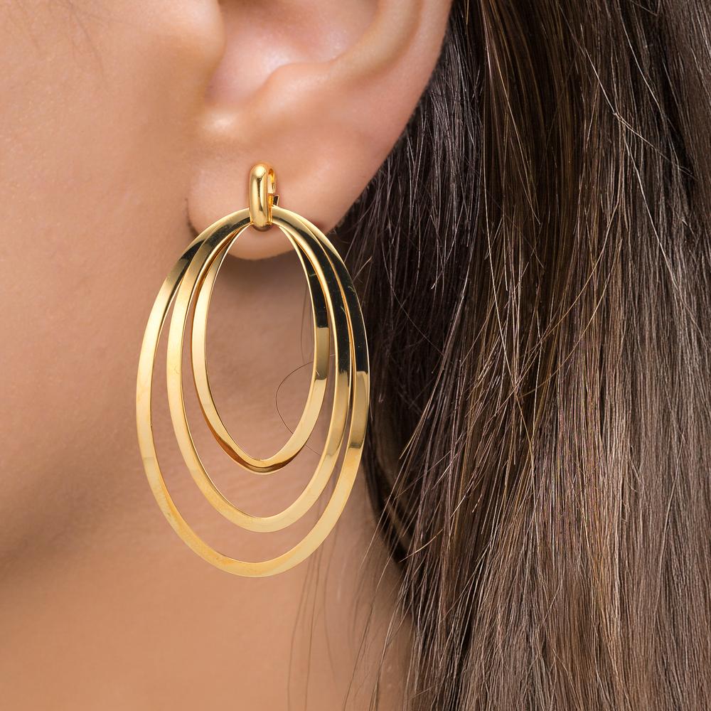 Pendientes Plata Amarillo Dorado