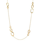 Collar Plata Amarillo Dorado 90 cm