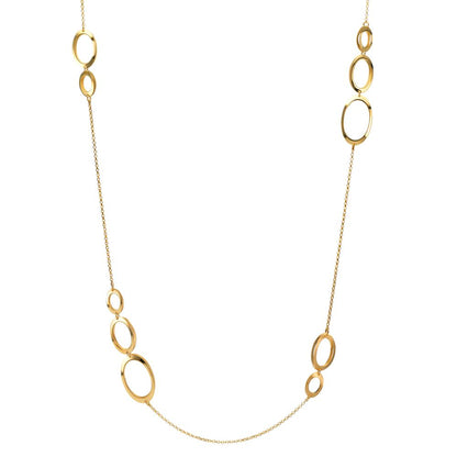 Collar Plata Amarillo Dorado 90 cm