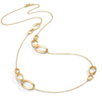 Collar Plata Amarillo Dorado 90 cm