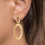 Pendientes Plata Amarillo Dorado