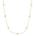 Collar Plata Amarillo Dorado Corazón 40-44 cm