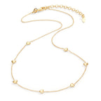 Collar Plata Amarillo Dorado Corazón 40-44 cm