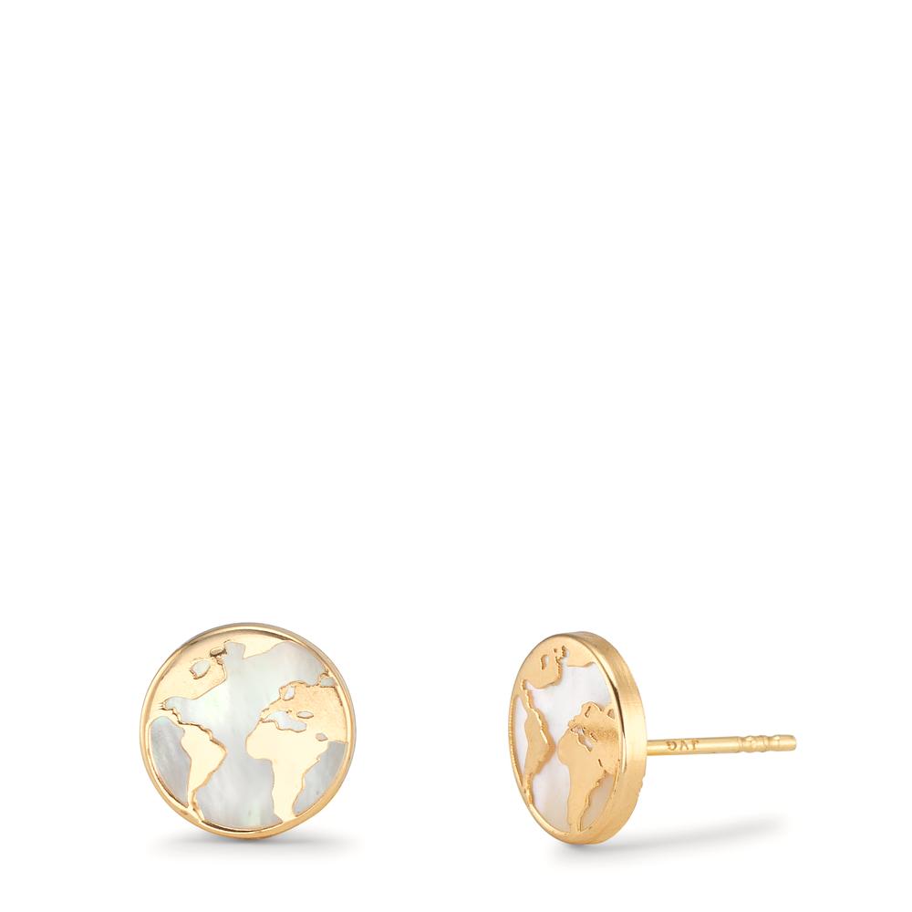 Pendientes 750/oro amarillo de 18 quilates Madre perla globo Ø8 mm