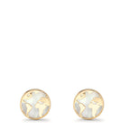 Pendientes 750/oro amarillo de 18 quilates Madre perla globo Ø8 mm
