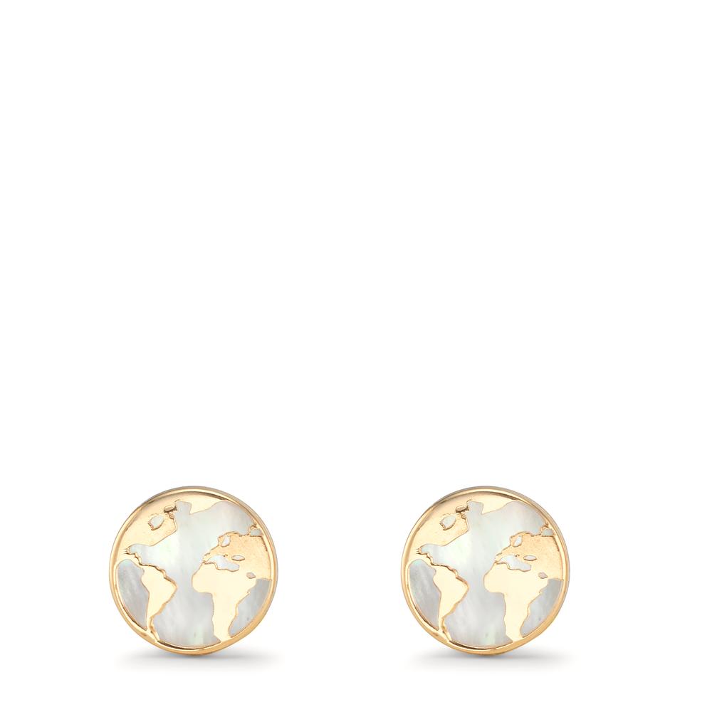 Pendientes 750/oro amarillo de 18 quilates Madre perla globo Ø8 mm