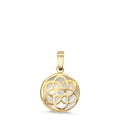 Colgante 750/oro amarillo de 18 quilates Madre perla la flor de la vida Ø10 mm