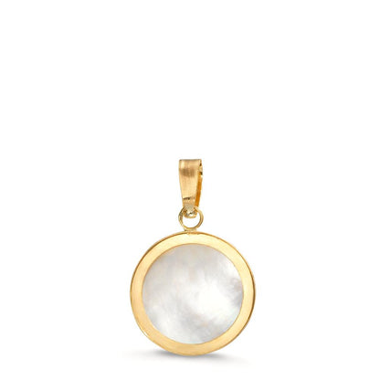 Colgante 750/oro amarillo de 18 quilates Madre perla la flor de la vida Ø10 mm