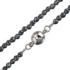 Collar Acero inoxidable Hematites 3 mm 42 cm