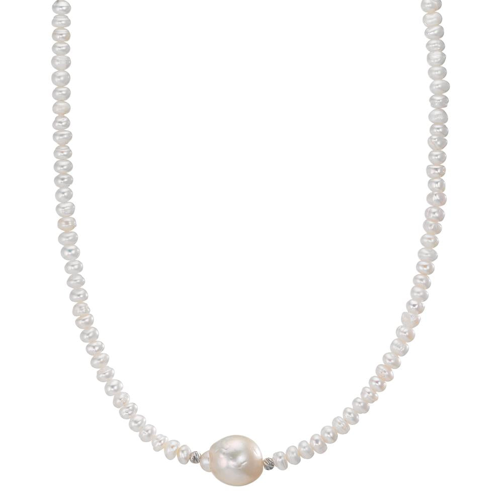 Collar Acero inoxidable Perla cultivada de agua dulce, 4 mm 43 cm