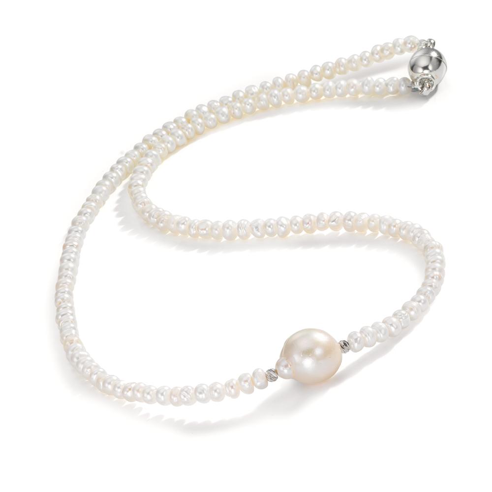 Collar Acero inoxidable Perla cultivada de agua dulce, 4 mm 43 cm
