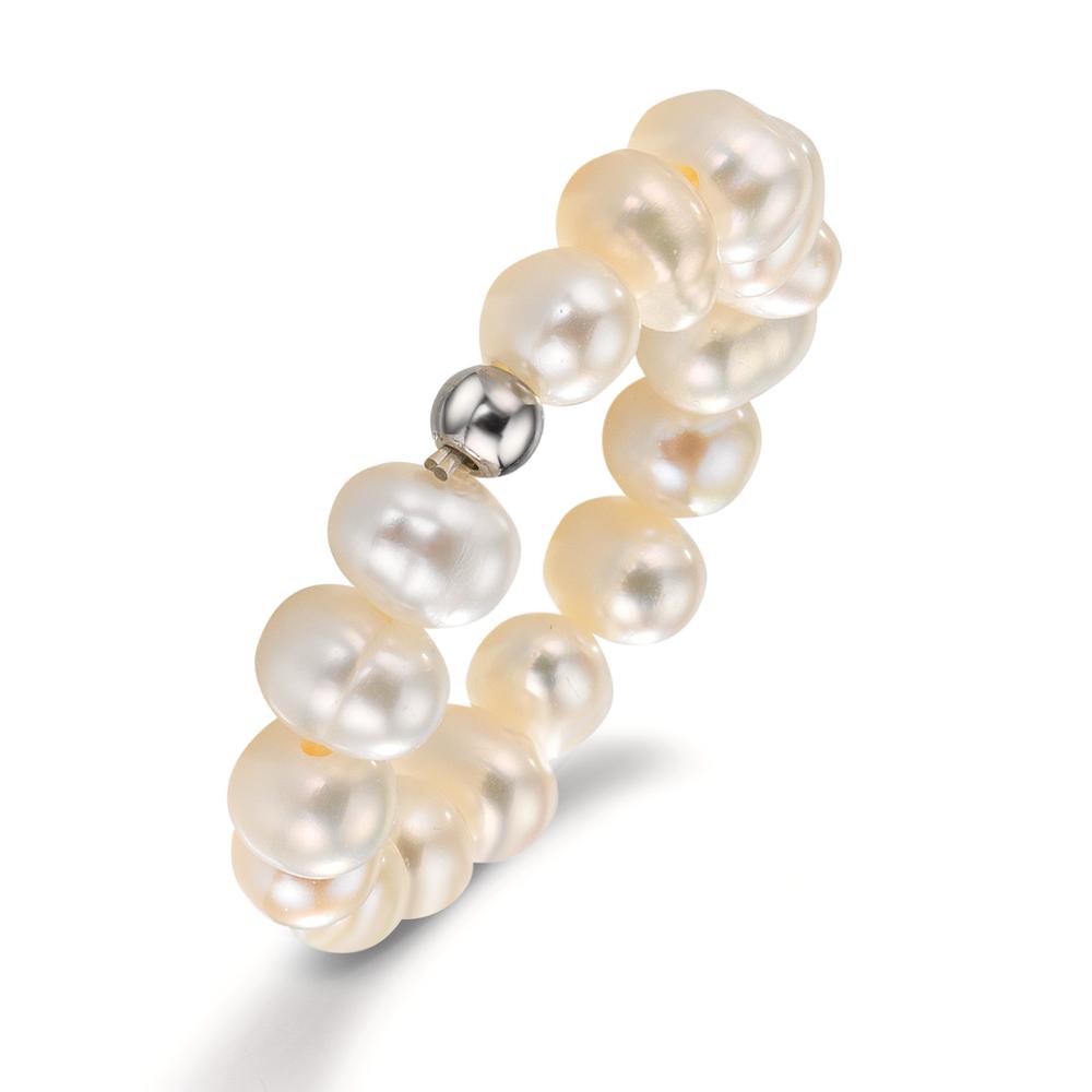 Anillo de dedo Acero inoxidable Perla cultivada de agua dulce, 4.5 mm