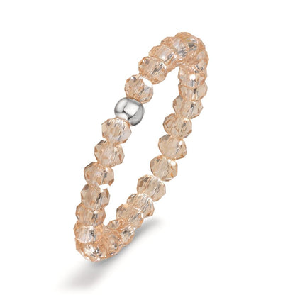 Anillo de dedo Acero inoxidable Cristal champán, 3 mm