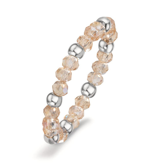 Anillo de dedo Acero inoxidable Cristal champán, 3 mm